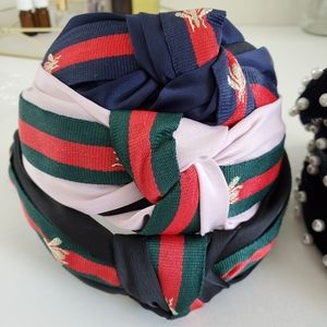 6 Headbands New Never Worn. Bee print and velvet